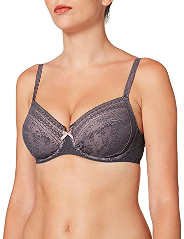 Rosa Faia Damen Fleur Underwired B gel BH, Grau (Anthrazit 408), 80F EU im Sale